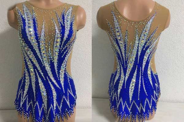 15 Latest Baton Twirling Costumes blue white baton dance costume design