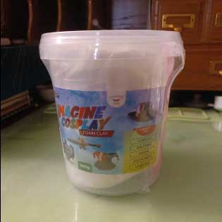 White Air Dry High-Density Foam Clay for Cosplay