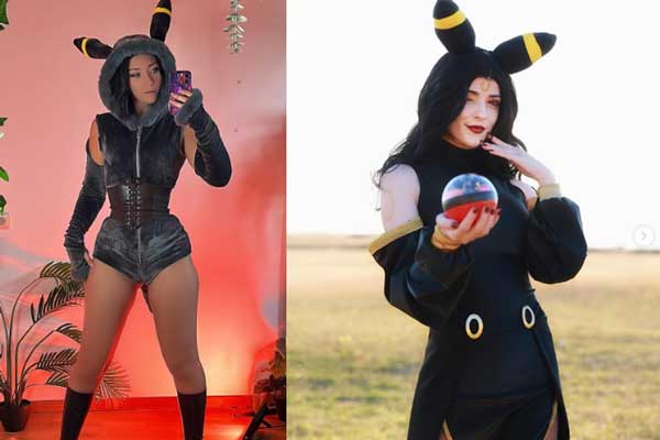 Umbreon cosplay by 2 different cosplayer taken from Pinterest