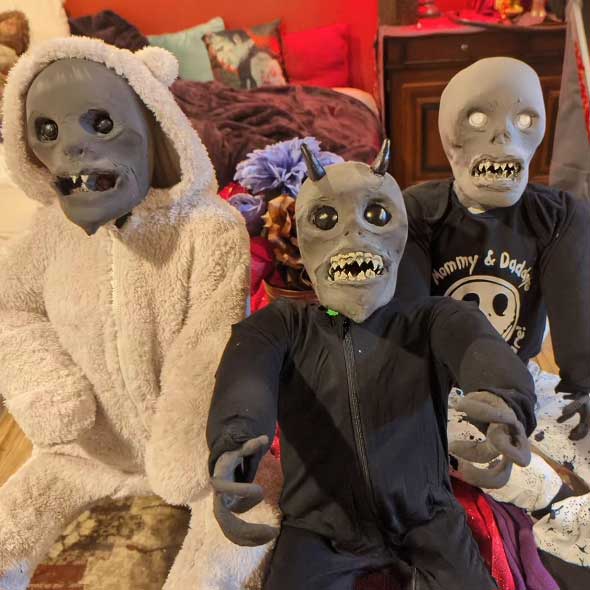 20 Foam Clay Ideas for Cosplay Props Skeleton Masks made for foam clay art